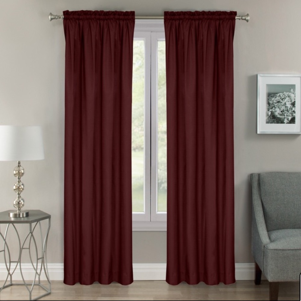 Burgundy 65”x40” Blackout Curtains